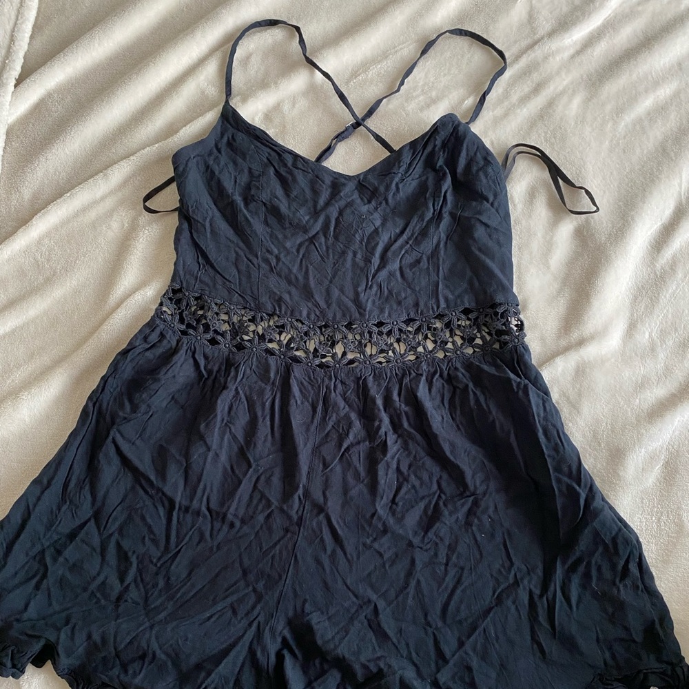 Hollister black romper